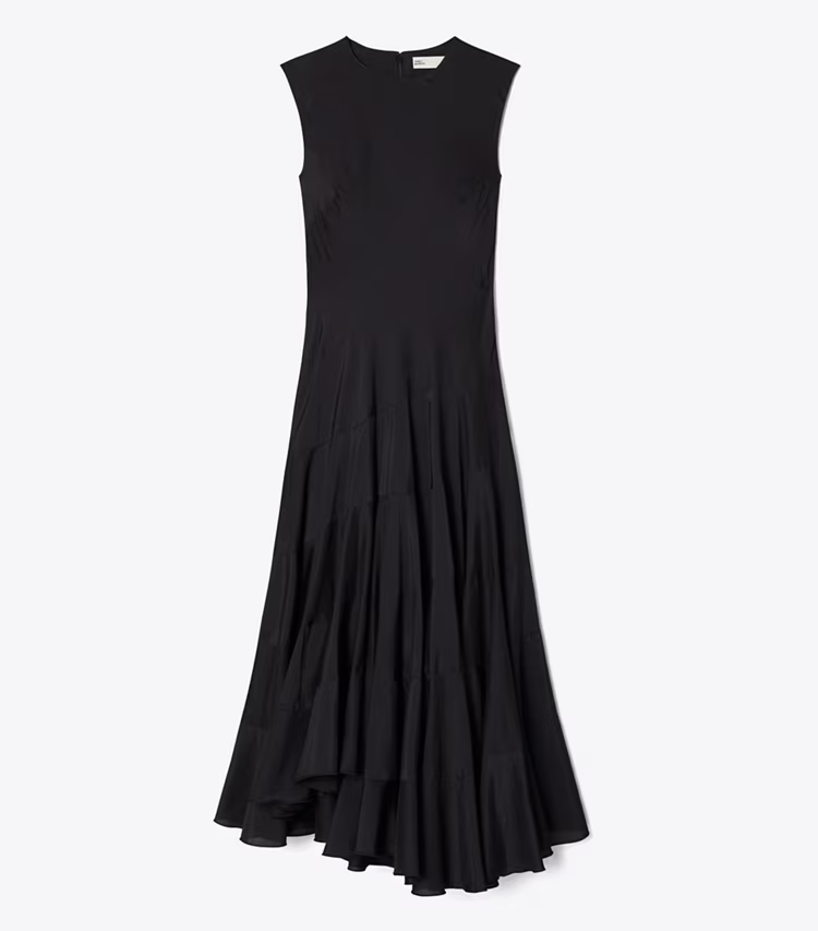 Flared Cotton Silk Dress