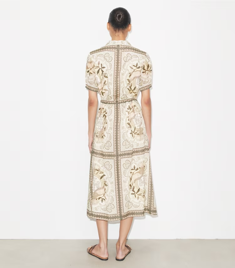 Cinched Cotton Zip Dress - Image 3
