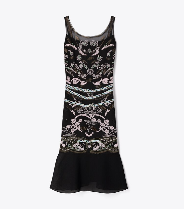 Embellished Mesh Dress