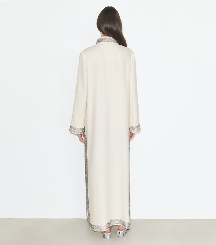 Embellished Linen Caftan - Image 3
