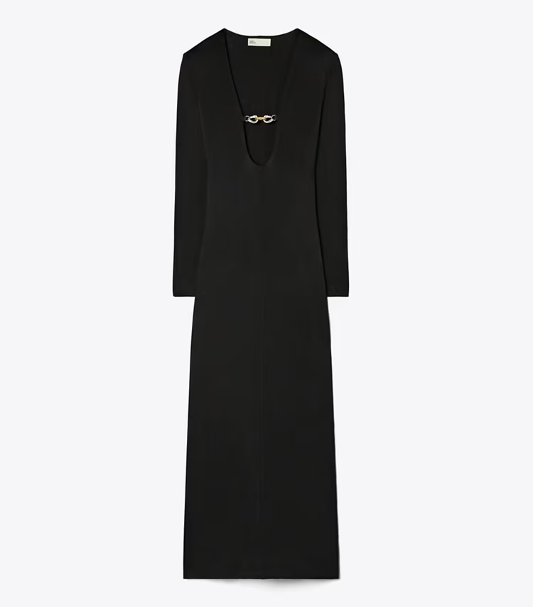 Deep U-Neck Jessa Viscose Dress