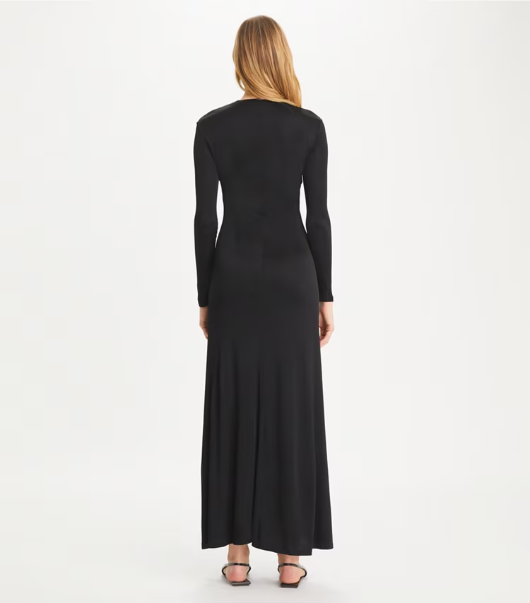 Deep U-Neck Jessa Viscose Dress - Image 3
