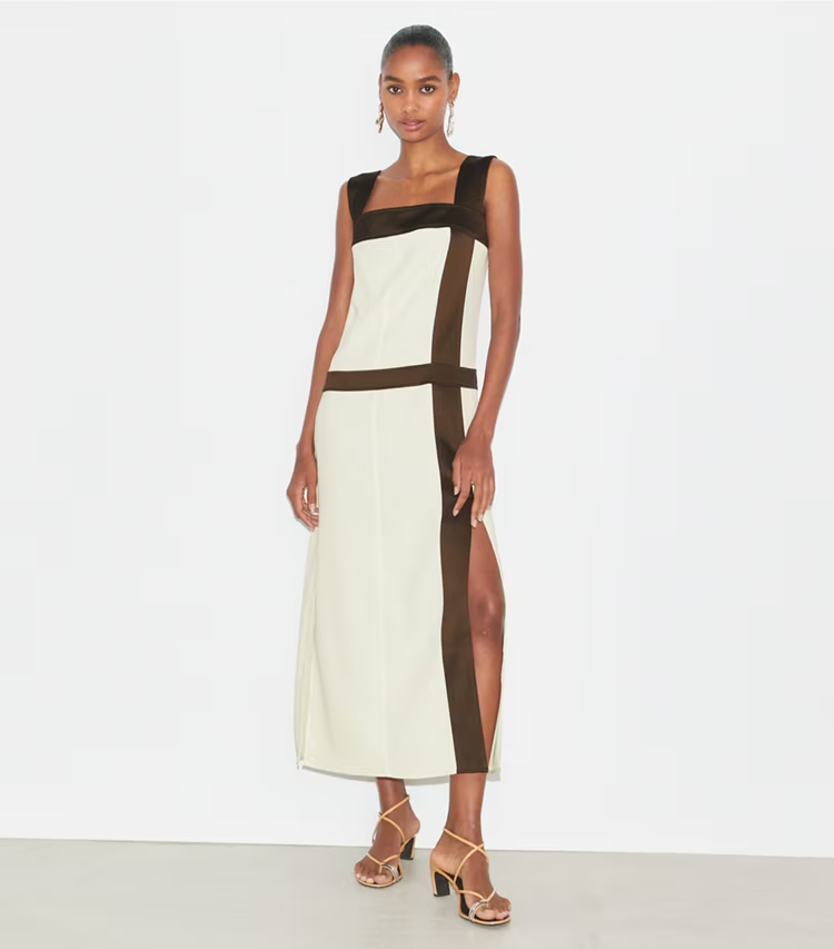 Colorblock Satin Dress - Image 2