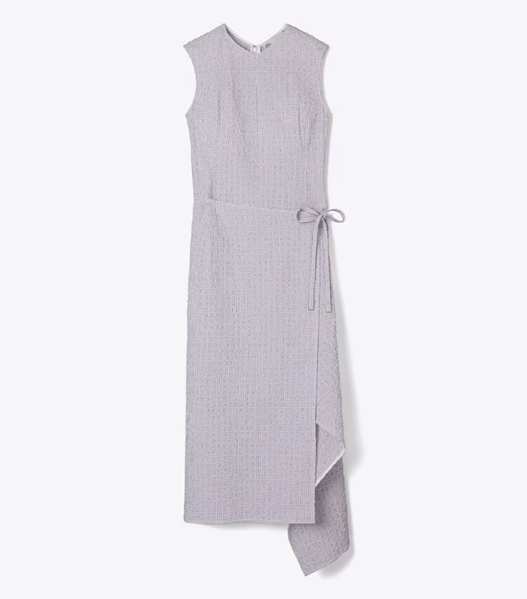 Asymmetric Cotton Wrap Dress