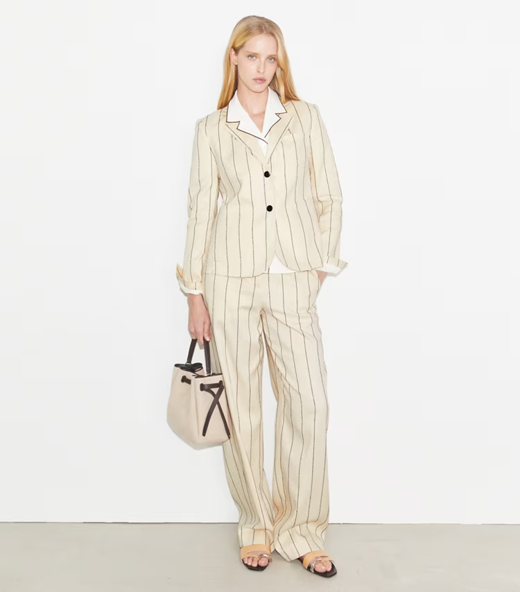 Striped Cotton Wide-Leg Pant - Image 2
