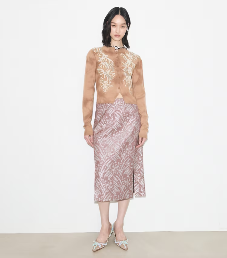 Silk Jacquard Skirt - Image 2