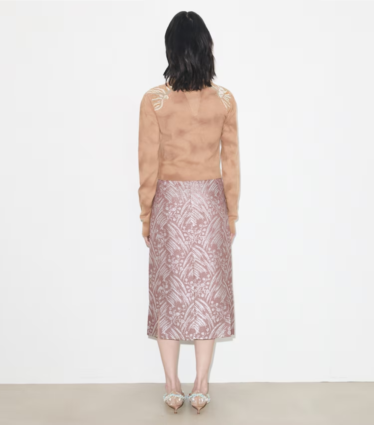 Silk Jacquard Skirt - Image 3