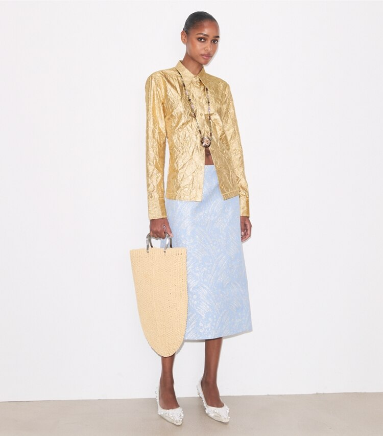 Silk Jacquard Skirt - Image 2
