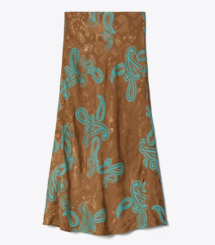 Satin Paisley Skirt