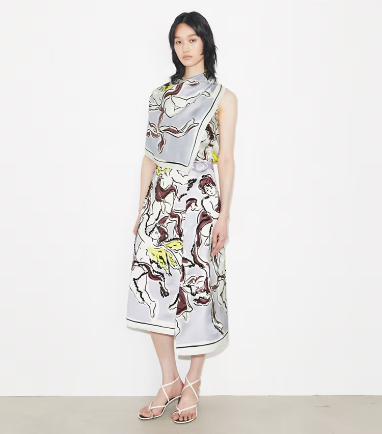 Printed Satin Skirt - Image 2