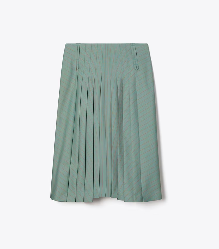 Pleated Wool Skirt