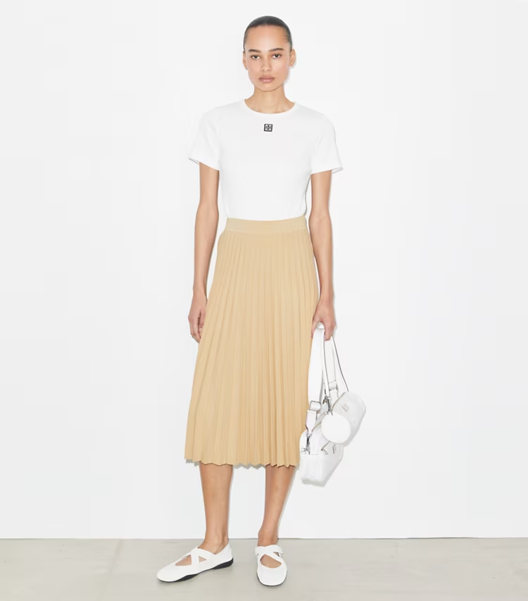 Pleated Viscose Skirt - Image 2