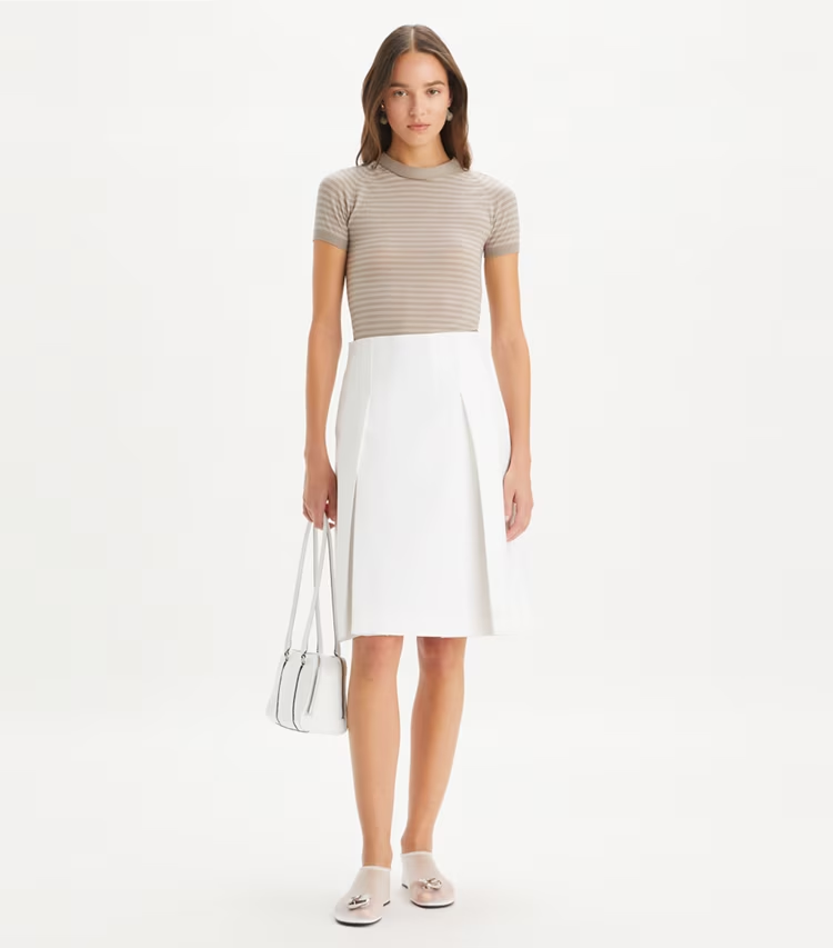 Pleated Twill Skirt - Image 2