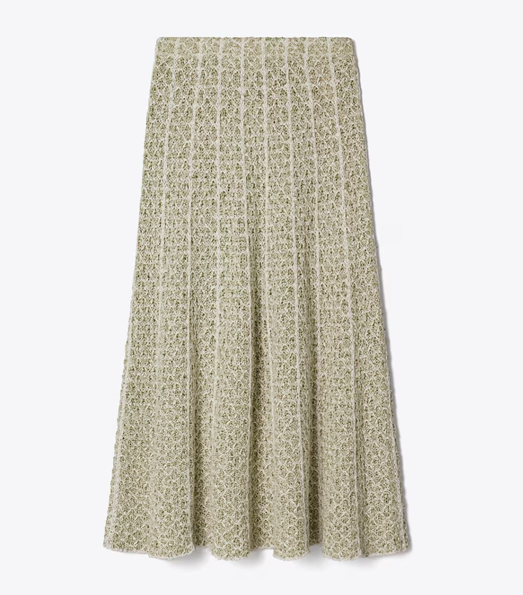 Pleated Knit Skirt