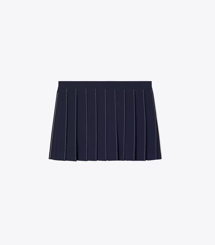 Pick Stitch Pleated Skirt