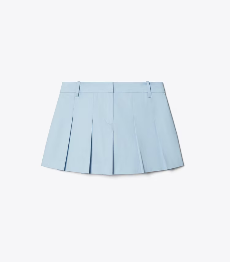 Micro Twill Pleated Short