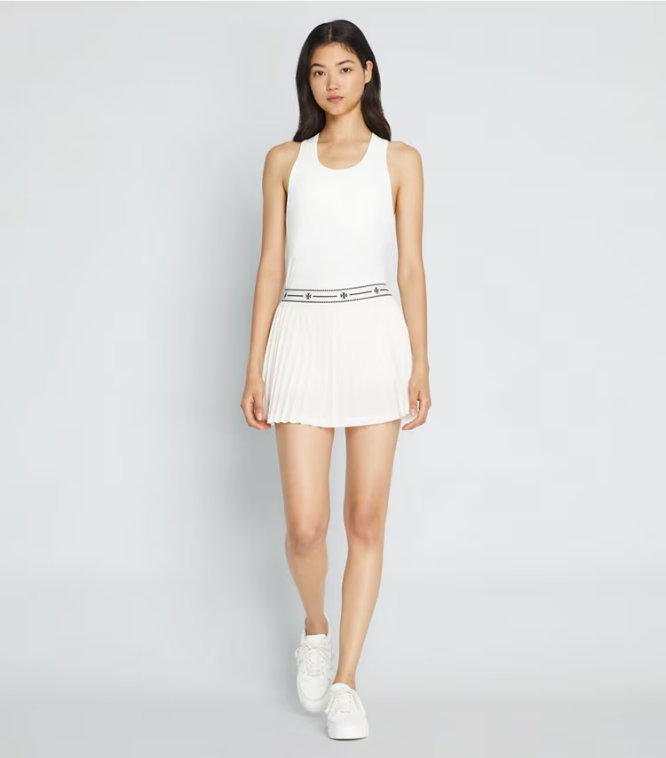 Mesh Pleated Tennis Skirt - Image 2