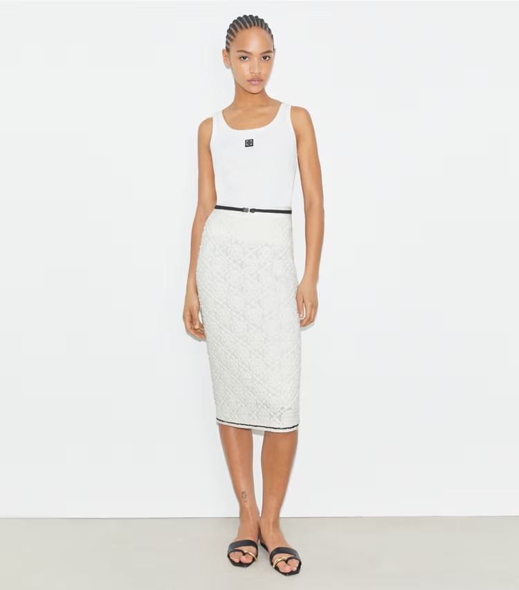 Cotton Logo Lace Skirt - Image 2