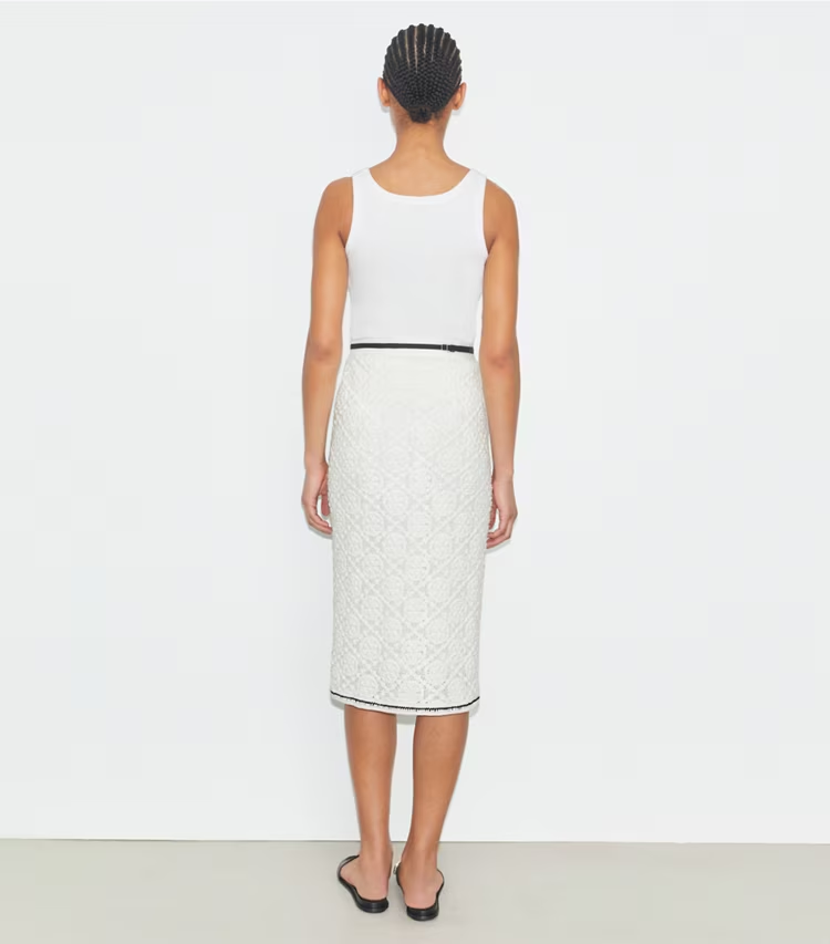 Cotton Logo Lace Skirt - Image 3
