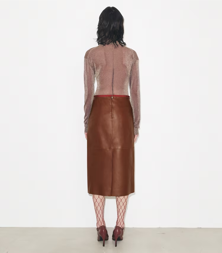 Leather Pencil Skirt - Image 3