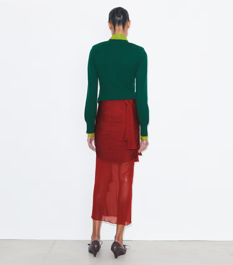 Knotted Viscose Skirt - Image 3