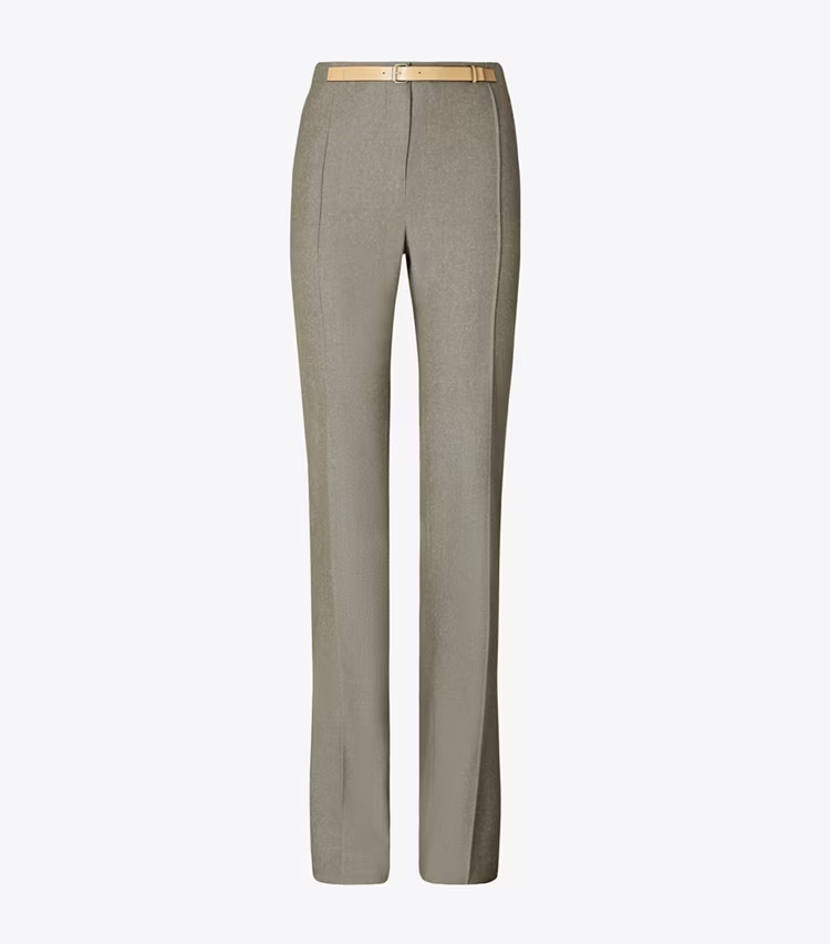 High-Waisted Wool Pants