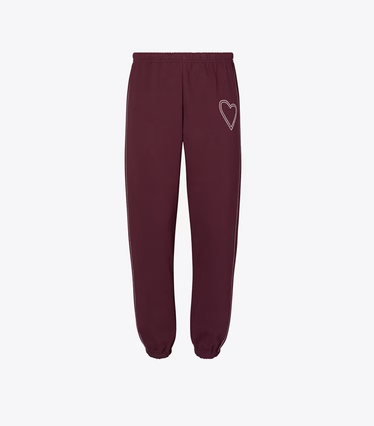 Pick Stitch Heart French Terry Sweatpant