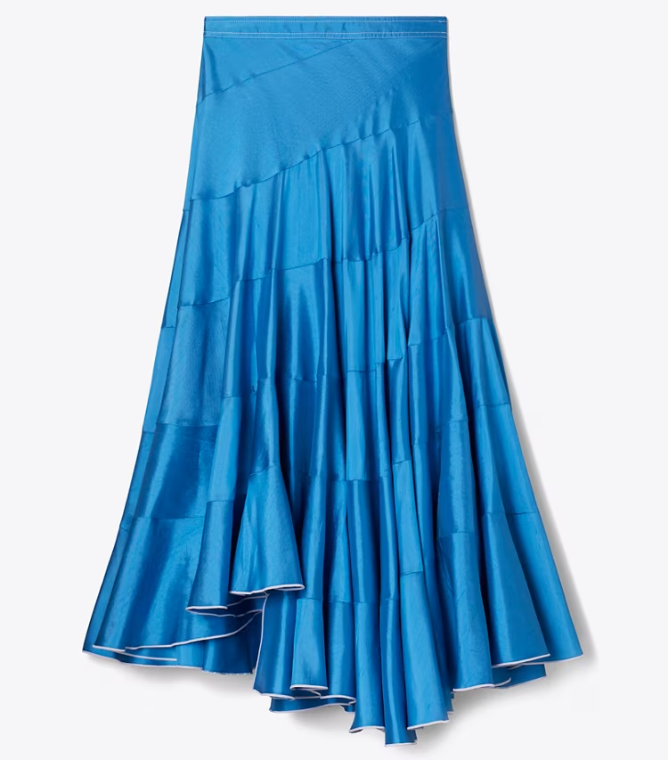 Flared Silk Skirt