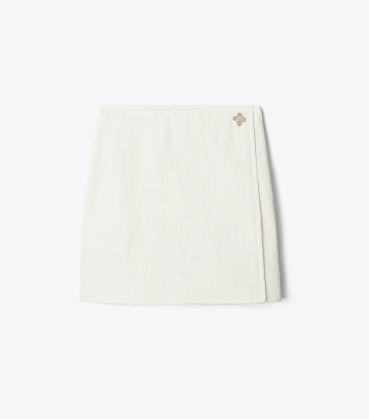 Faux Crinkle Leather Skirt