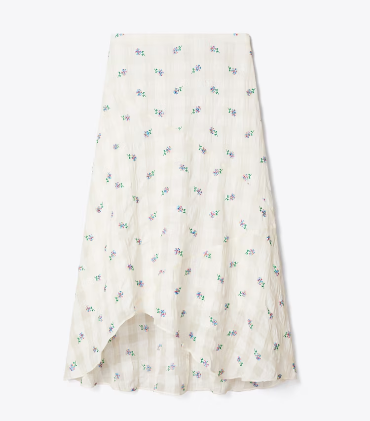 Embroidered Linen Skirt