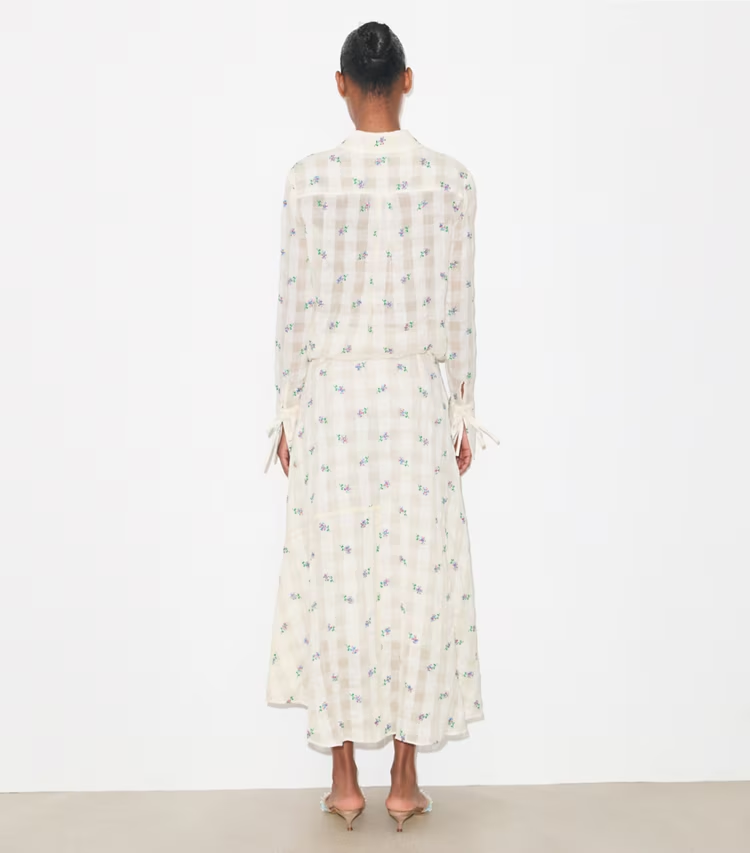 Embroidered Linen Skirt - Image 3