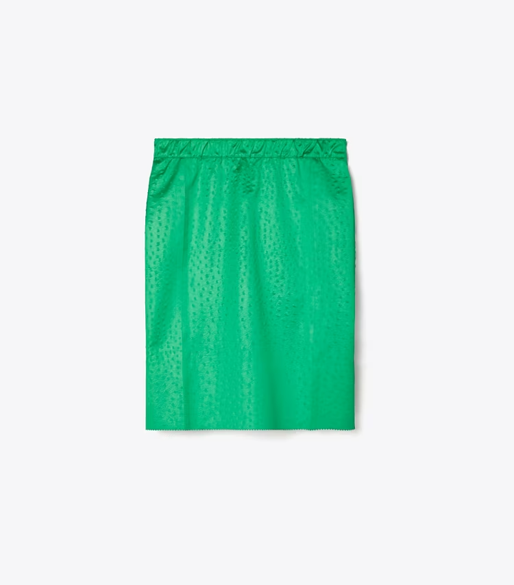 Embossed Satin Skirt