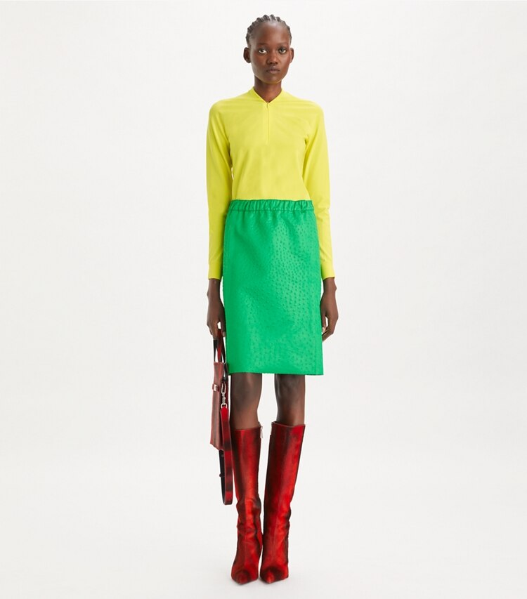 Embossed Satin Skirt - Image 2