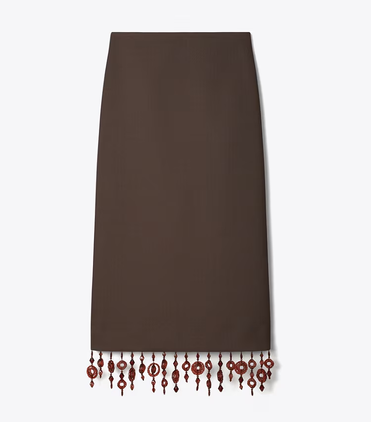 Embellished Crepe Skirt