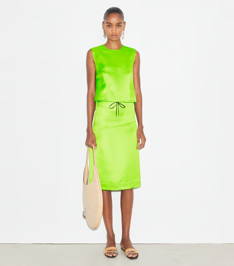 Deconstructed Satin Skirt - Image 2