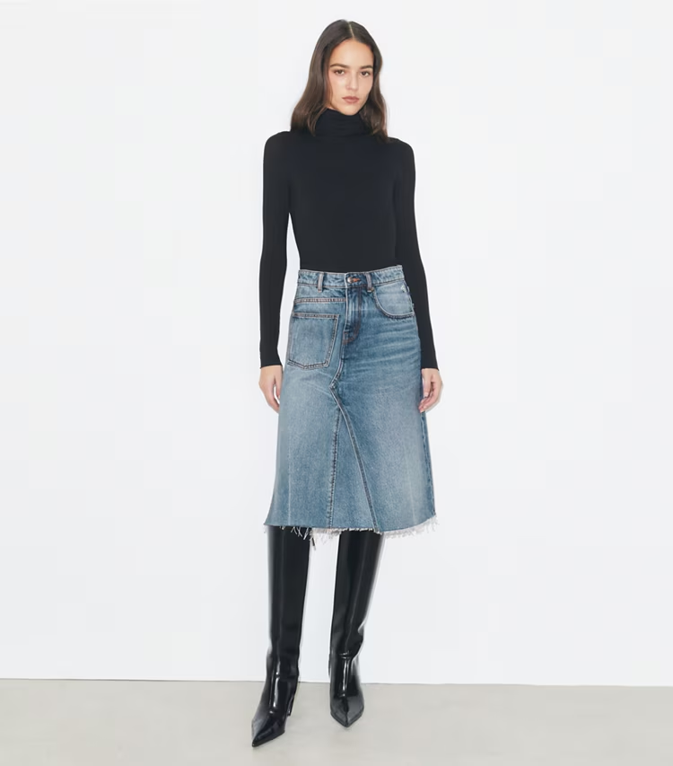 Deconstructed Denim Skirt - Image 2