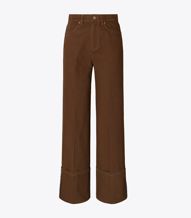 Cuffed Straight Leg Jean