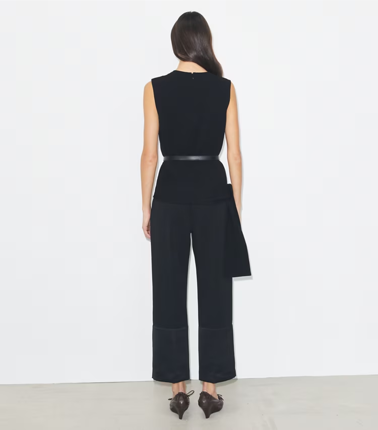 Cropped Crepe Pant - Image 3