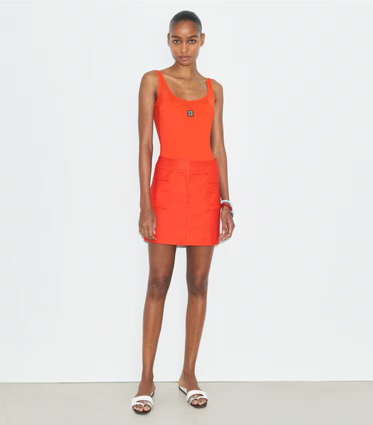 Cotton Mini Skirt - Image 2