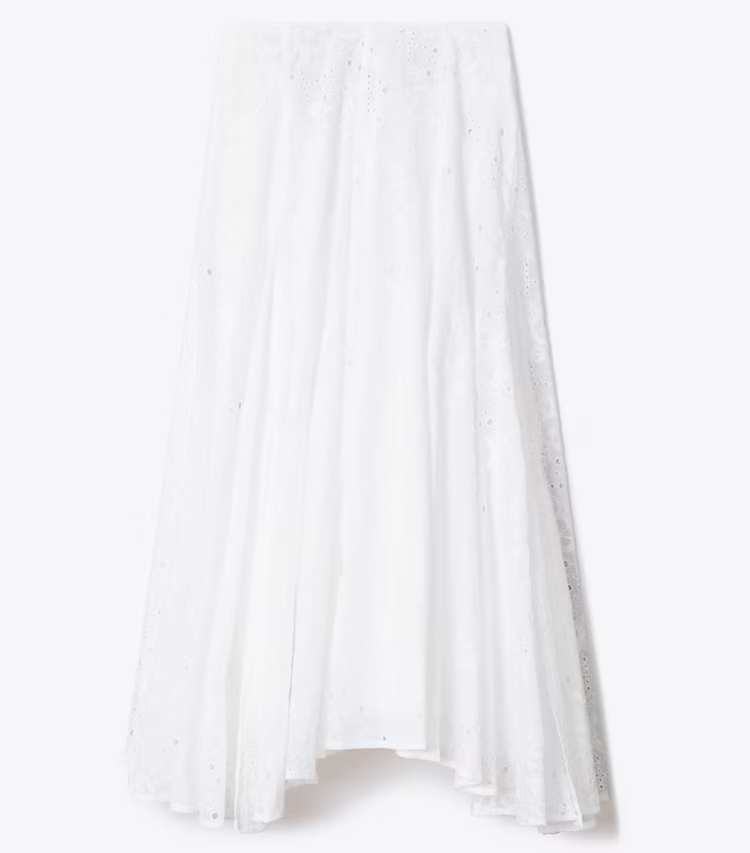 Cotton Eyelet Skirt