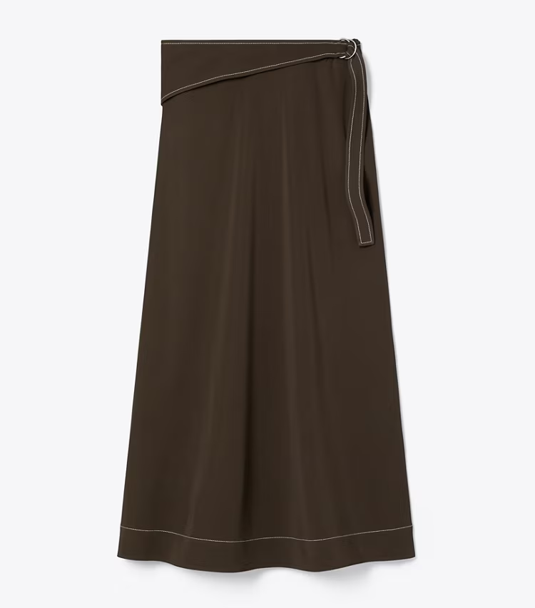 Belted Jersey Skirt
